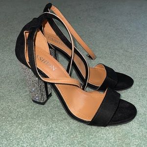 glamorous jewel studded heels